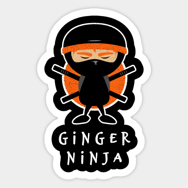 Ginger Ninja Minimalist Sticker by propellerhead